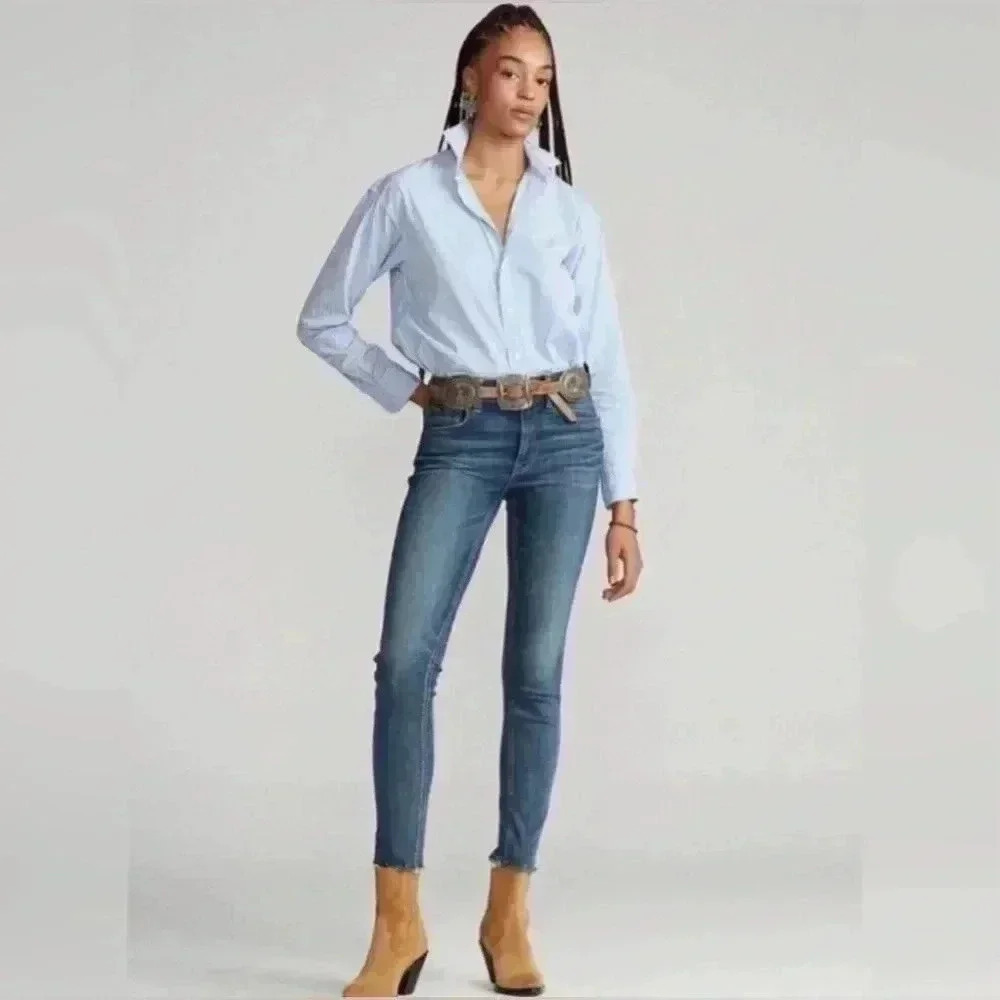 Ralph Lauren Tompkins Mid Rise Skinny Denim Jeans Size 33 Women